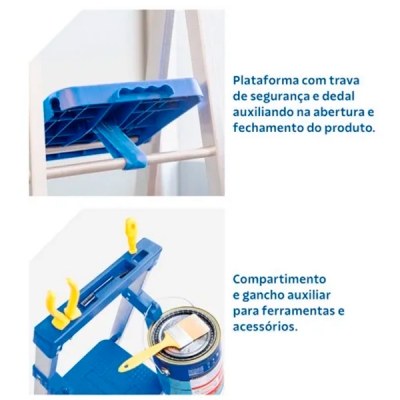 Escada de Alumínio 7 Degraus